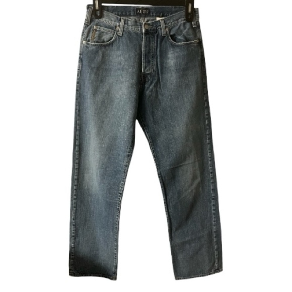 Armani Jeans, Denim, Vintage, Straight leg, Ecowash, Cotton, Button Fly, 34x34​